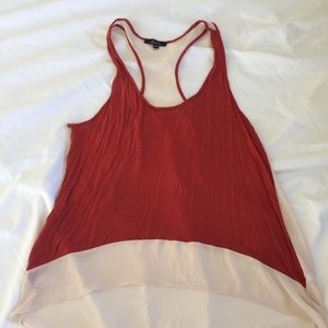 Orange and Sheer backed Tank NWOT